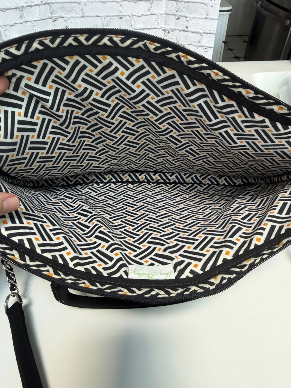 Vera Bradley Black Quilted Laptop Bag